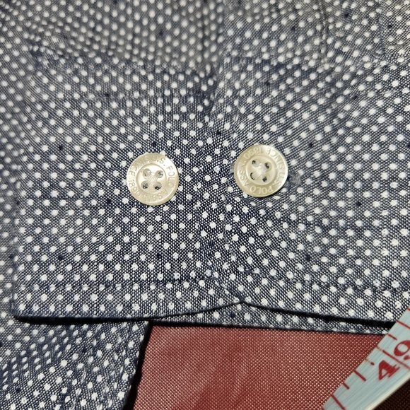 U.S. Polo Assn szXLT Blue Cotton Textured Denim Style Button Down E.U.C. - Picture 5 of 8